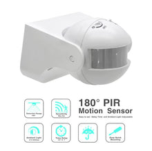 Sensore Di Movimento Infrarossi 180 Pir Crepuscolare Rilevatore Presenze Faro