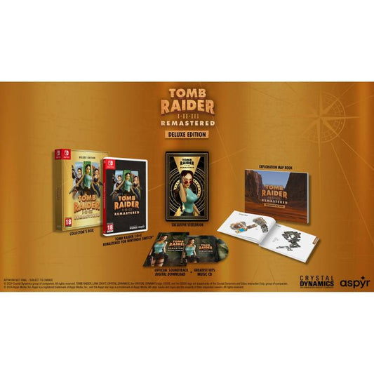 Tomb Raider I-Iii Remastered Deluxe Edition Nintendo Switch Starring Lara Croft