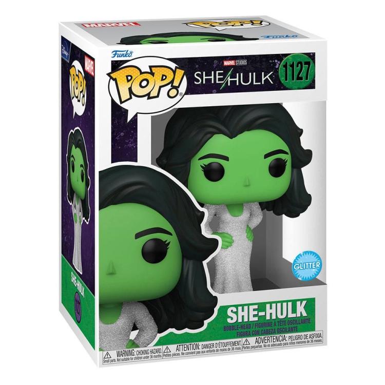 Funko Pop ! Marvel Studios She Hulk - (1127) She-Hulk Gala Dress Glitter Figure