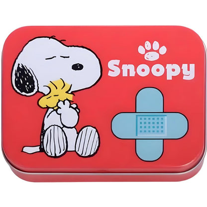 Snoopy Box Metallo 24 Medicazioni Adesive Cerotti Sterili Ragazzi Bambini
