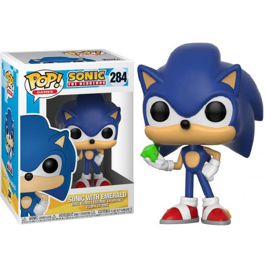 Funko Pop ! Games Sonic The Hedgehog - (284) Sonic With Emerald Vinyl Figure