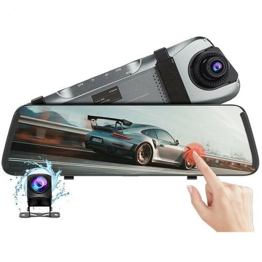Specchietto Retrovisore Touch Dvr Monitor 9,66" 2 Telecamere Sensore Auto 1080P