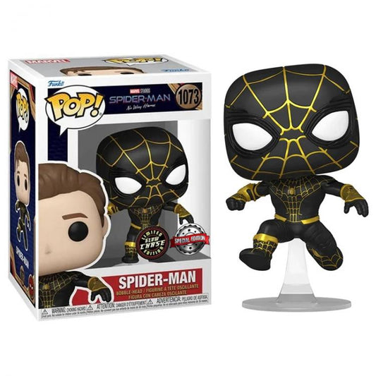 Funko Pop Spider Man No Way Home - Spider-Man 1073 Tuta Nera Oro Maschera Chase