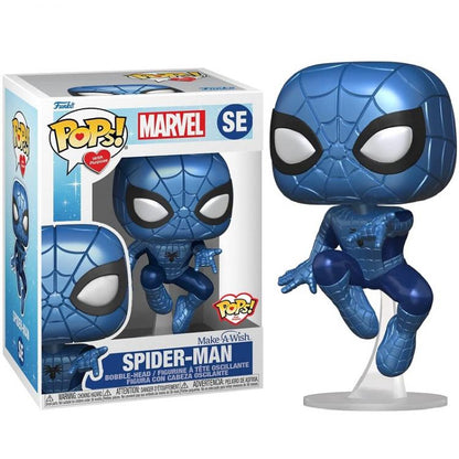 Funko Pops With Purpose Marvel Se Spider-Man Make A Wish Bobble-Head Vinyl Blue
