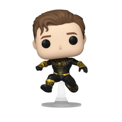 Funko Pop Spider Man No Way Home - Spider-Man 1073 Tuta Nera Oro Senza Maschera