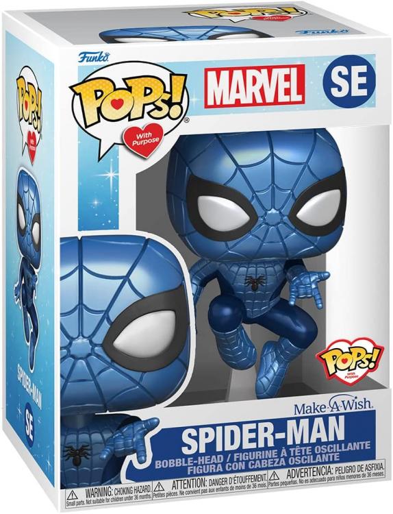 Funko Pops With Purpose Marvel Se Spider-Man Make A Wish Bobble-Head Vinyl Blue