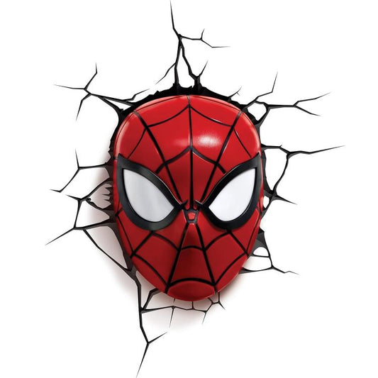 Marvel Lampada A Muro Decorazione Spiderman 3D Deco Light Applique Led + Sticker