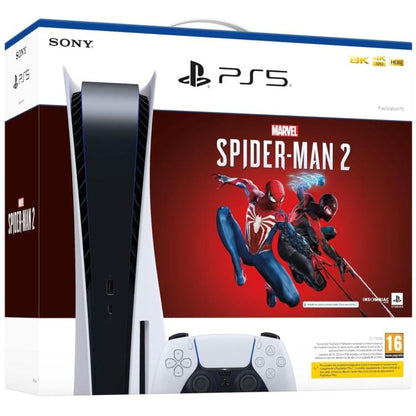 Sony Console Ps5 Standard 825Gb White Bundle Playstation 5 + Marvel Spider-Man 2