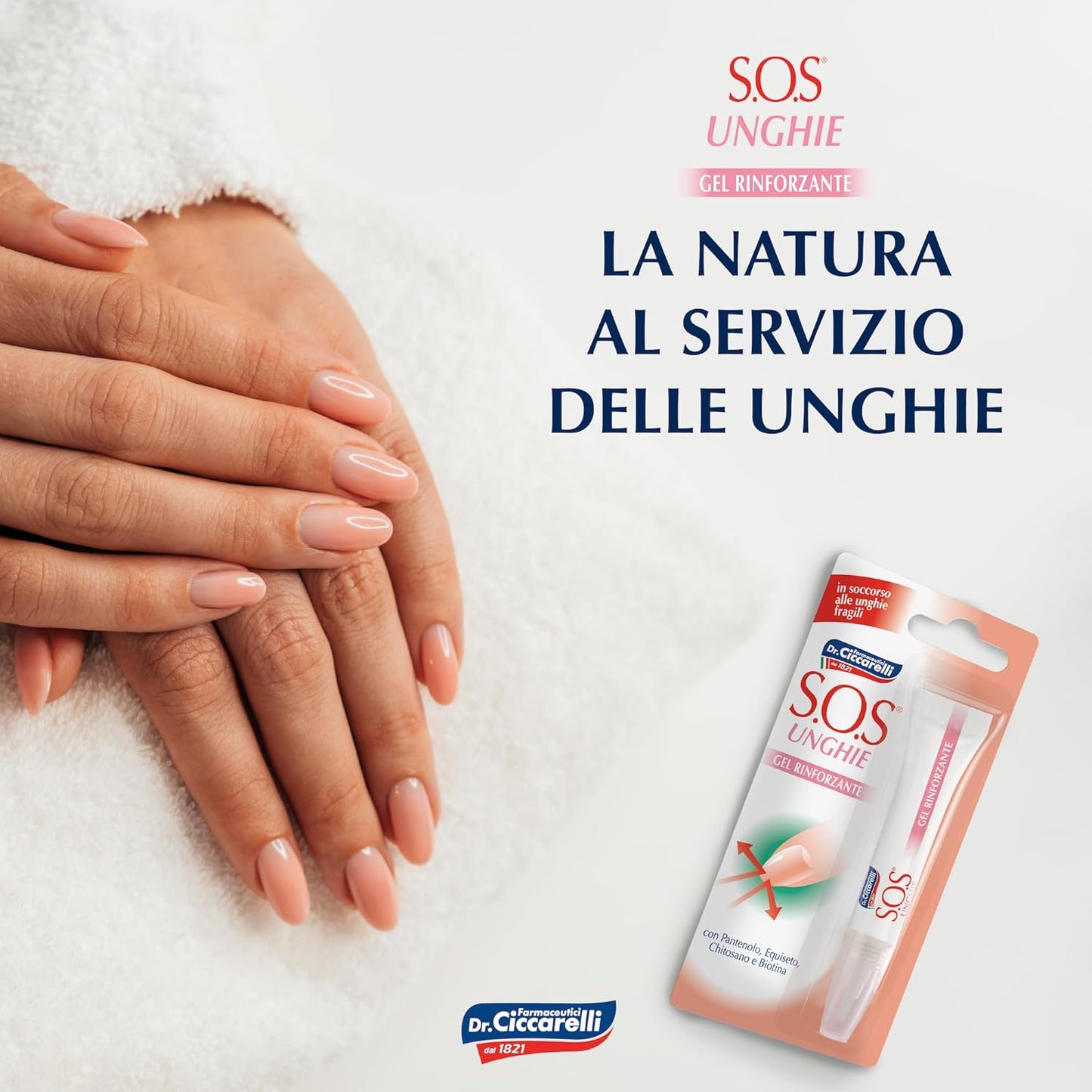 S.O.S Dr Ciccarelli Gel Rinforzante Unghie 10ml Made Italy Dermatologico