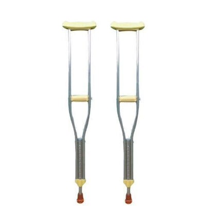 COPPIA STAMPELLE ASCELLARI REGOLABILI LEGA ALLUMINIO FISIOTERAPIA SUPPORTO GAMBE
