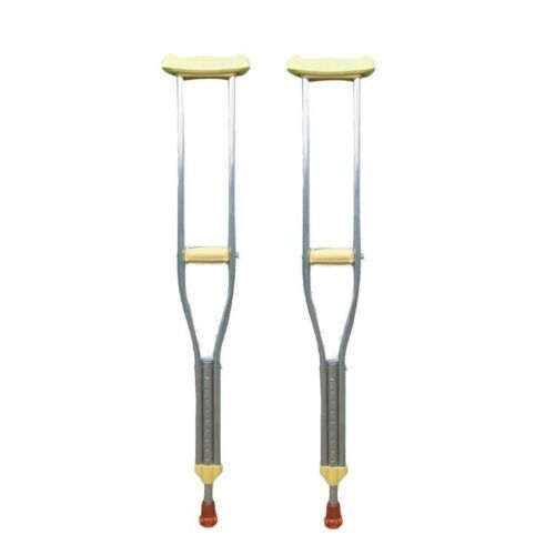 COPPIA STAMPELLE ASCELLARI REGOLABILI LEGA ALLUMINIO FISIOTERAPIA SUPPORTO GAMBE