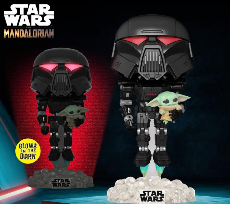 Funko Pop ! Star Wars - Dark Trooper With Grogu (488) Special Edition Glow Dark