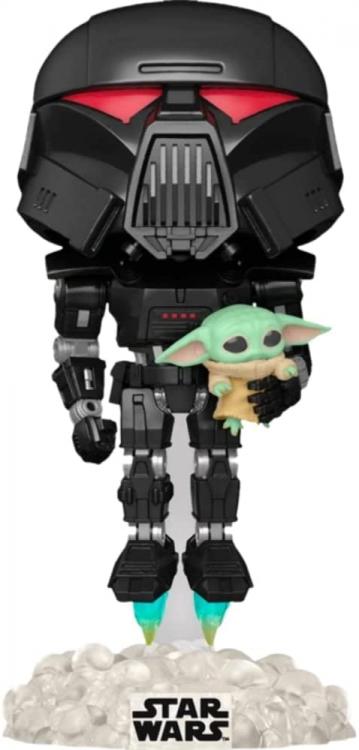 Funko Pop ! Star Wars - Dark Trooper With Grogu (488) Special Edition Glow Dark