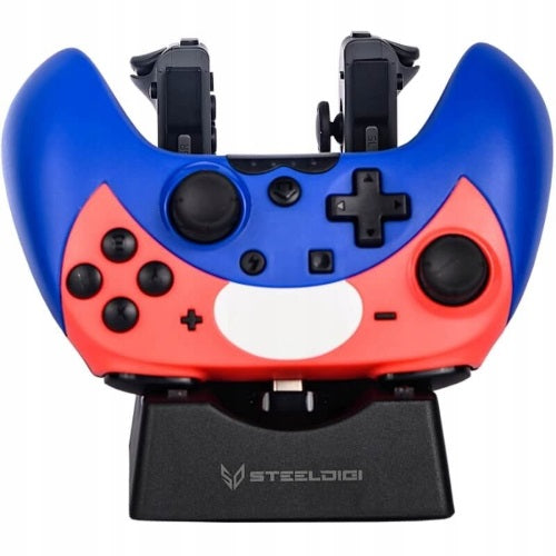 Steeldigi Base Di Ricarica Nintendo Switch Controller Black Joy Stick Con Tema