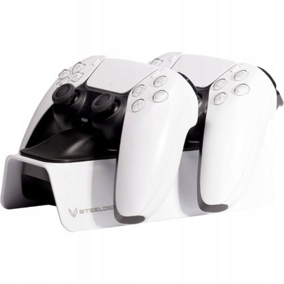 Steeldigi Base Ricarica Dualsense Doppio Stand Controller White Bianco Ps5 Dc02W