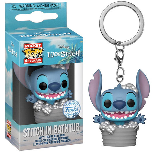 Funko Pop ! Lilo & Stitch - Stitch In Bathtub Vinyl Keychain Portachiavi Figure