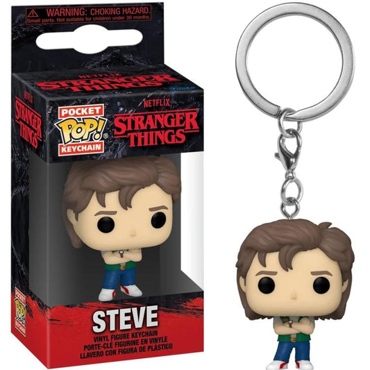 Funko Pop! Pocket Keychain - Netflix: Stranger Thing (Steve) Serie Portachiavi