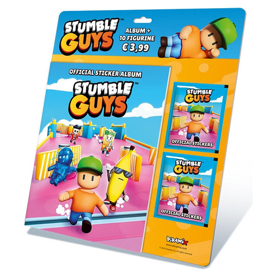 Diramix Stumble Guys Stickers Album + 10 Figurine (2 Bustine) Collezione 2024