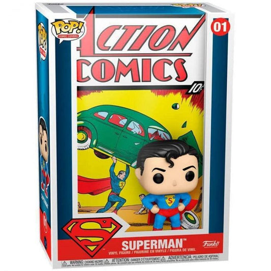Funko Pop Dc Comic Cover Superman (01) Action Comics Vinyl Figure Da Collezione