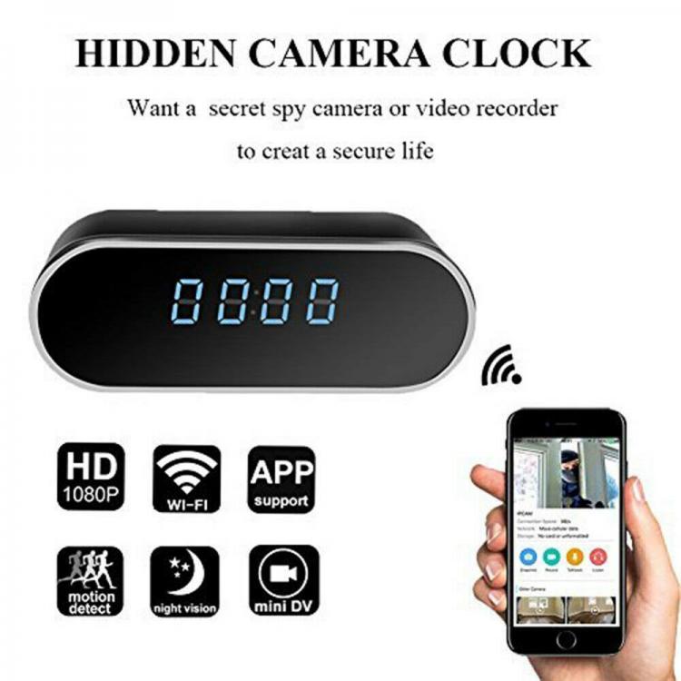 Orologio Sveglia Digitale Con Telecamera Interna Con App Camera Wifi Video Audio