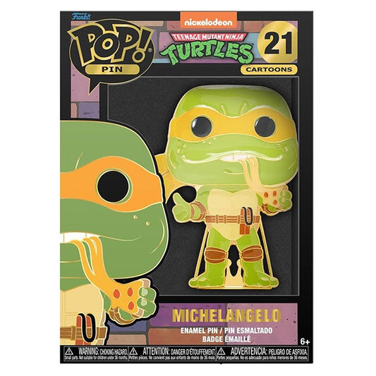 Funko Pop Pin ! Teenage Mutant Ninja Turtles (21) Michelangelo Figure Tmnt 9Cm