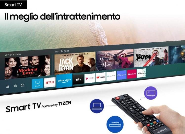 Samsung - Smart Tv 32" Led 32T4302 Dvb-T2 Hd Ready Dvb-T2 Android Tv 81,3Cm Nero