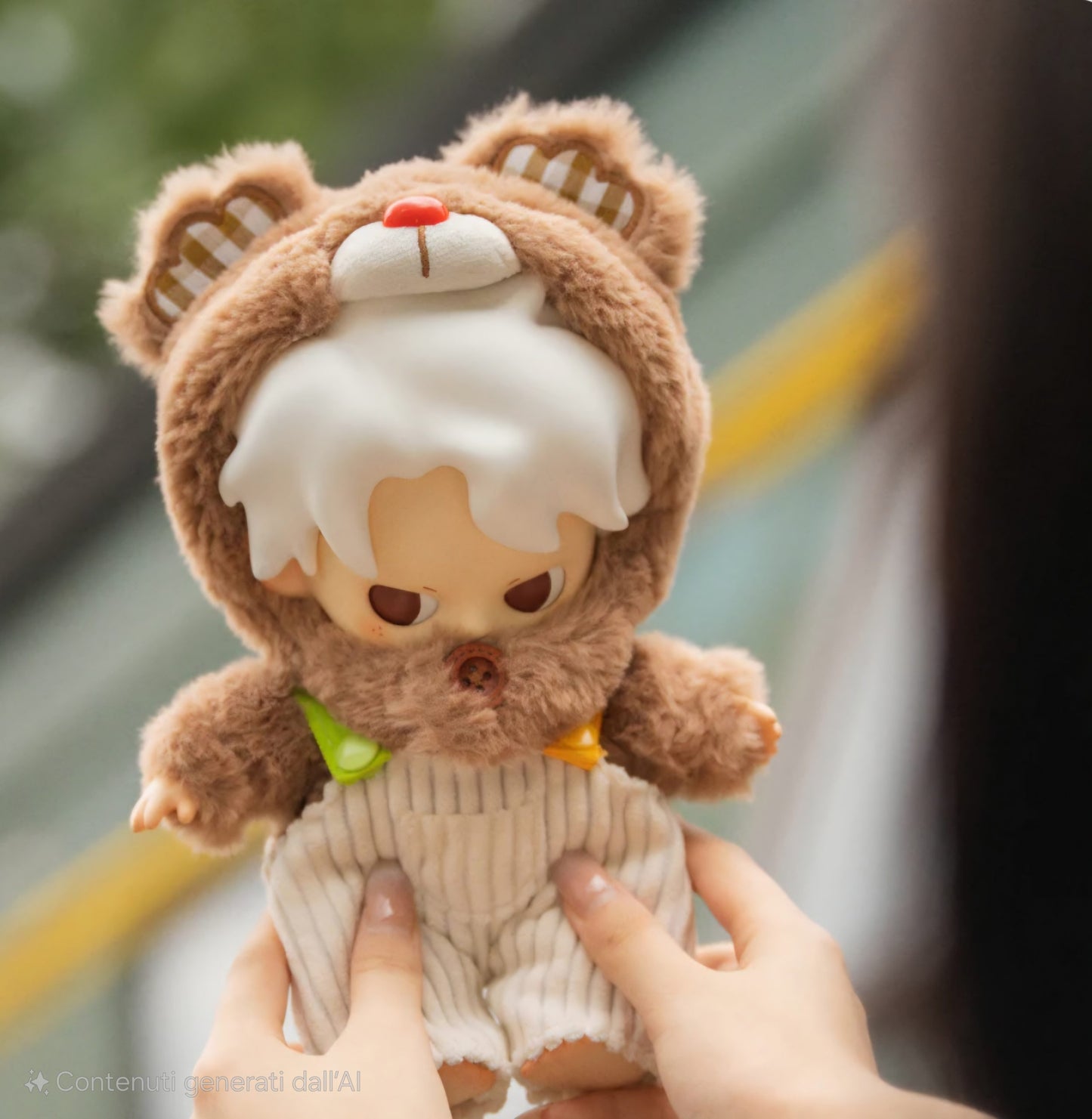Dream Boy Spring Outing Bear Figure – Bambola 25cm In Peluche E Vinile