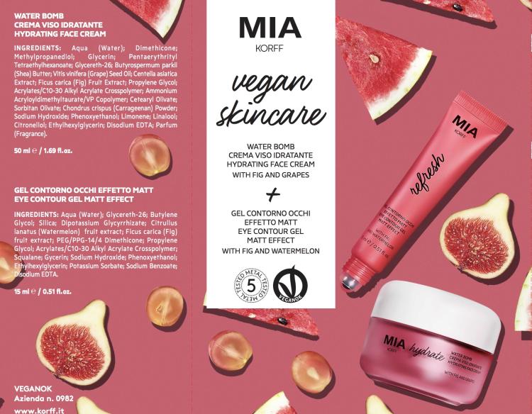 Korff Vegan Skincare Maschera Viso Idratante Glitter + Detergente Scrub Delicato