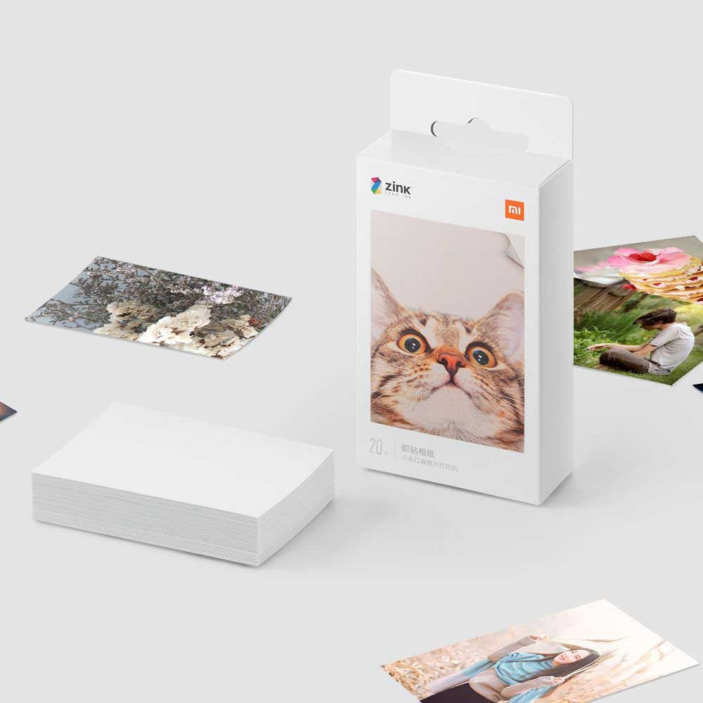 Xiaomi Carta fotografica Portatile per Stampante (20 Fogli) Alta Qualità 5x7.6cm