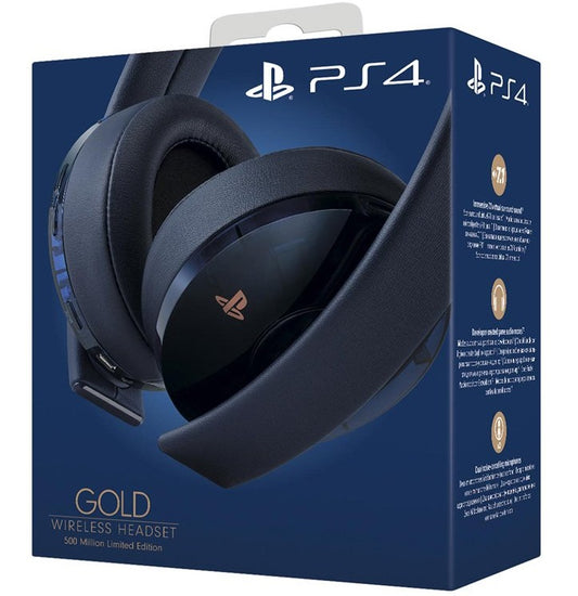CUFFIA SONY WIRELESS PS4 GOLD 7.1 500 MILLION LIMITED EDITION HEADSET NAVY BLUE