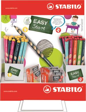 Stabilo Matite Easygraph Espositore 72 Pezzi Grad. Hb + 12 Temperamatite