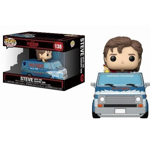 Funko Pop! Rides Stranger Things (138) Steve With The Squawk Van - Vinyl Figure 13cm