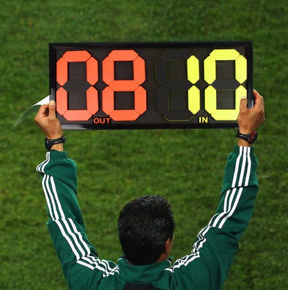 Tabellone Calcio Sport Sostituzioni Cambi Tabella Arbitro A 2 Cifre Fronte/Retro