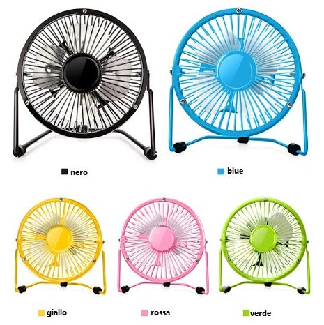 Ventilatore Usb Mini Fan Portatile Pc Notebook Ventola Inclinabile Silenzioso