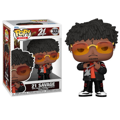 Funko Pop ! Rocks 21 Savage - (322) 21 Savage Rock Vinyl Figure 9Cm Nuovo