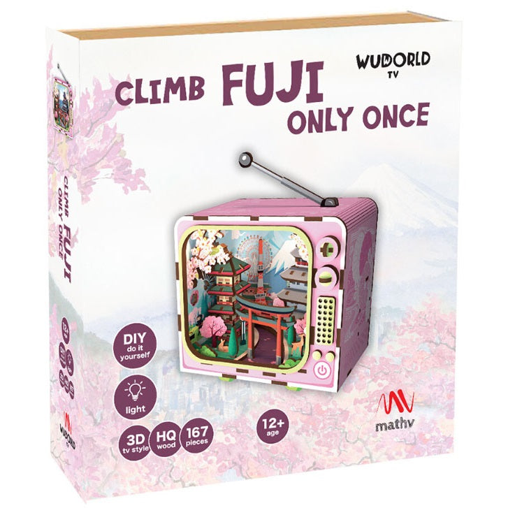 Mathv Puzzle 3D Vintage TV Climb Fuji Only Once (MNH0006)