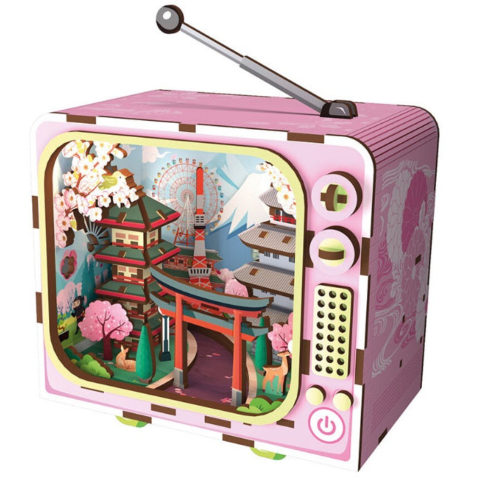 Mathv Puzzle 3D Vintage TV Climb Fuji Only Once (MNH0006)