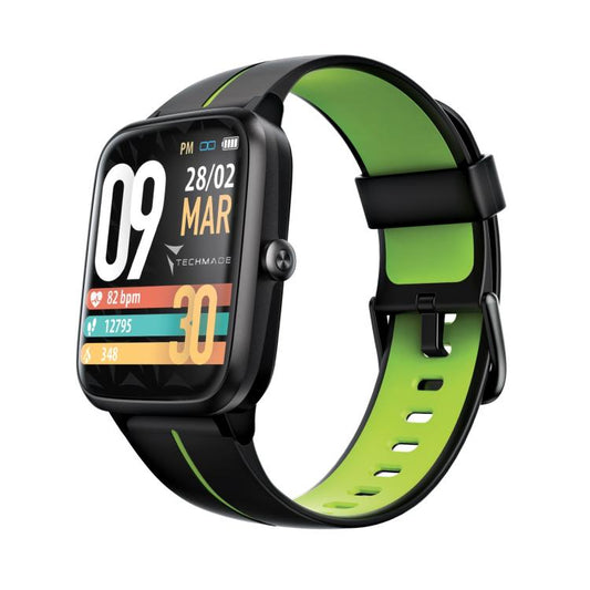Techmade Smartwatch Move Bluetooth Gps Integrato Sport Impermeabile Black/Green