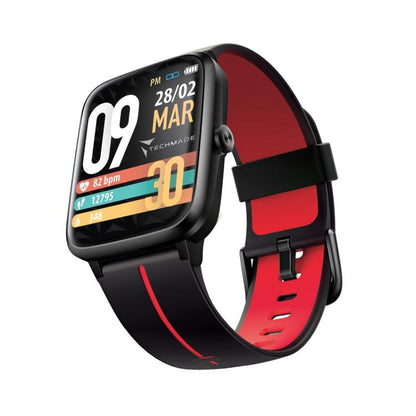 Techmade Smartwatch Move Bluetooth E Gps Integrato Sport Impermeabile Black/Red