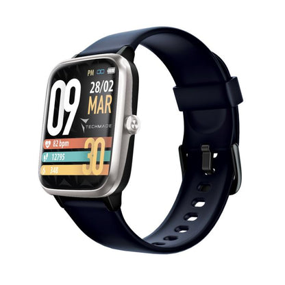 Techmade Smartwatch Move Bluetooth Gps Integrato Sport Impermeabile Silver/Blu