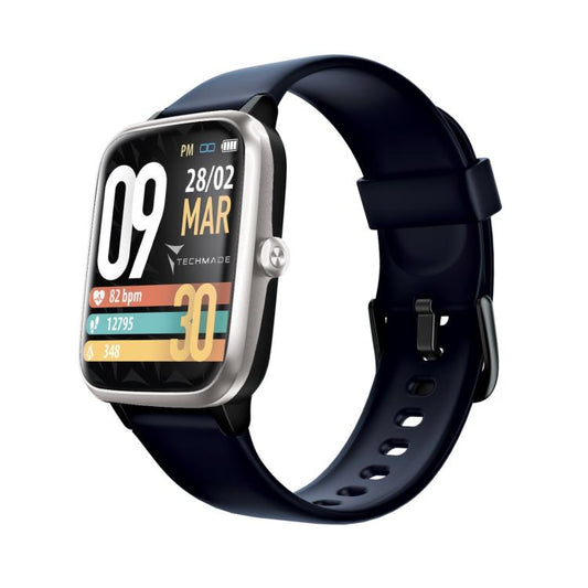 Techmade Smartwatch Move Bluetooth Gps Integrato Sport Impermeabile Silver/Blu
