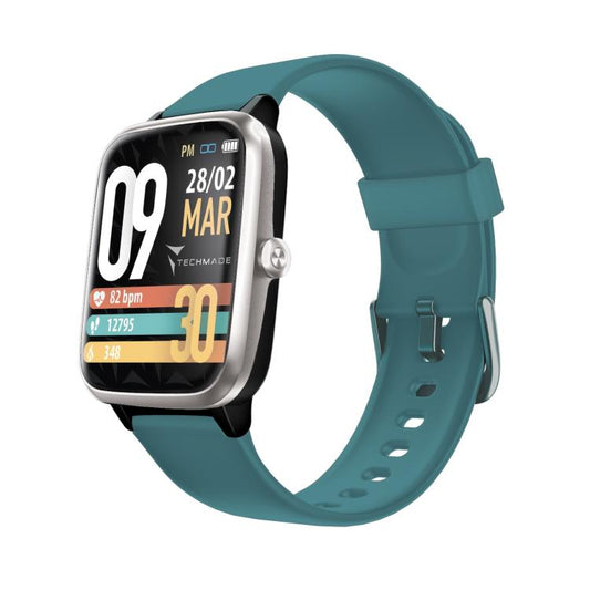 Techmade Smartwatch Move Bluetooth Gps Integrato Sport Impermeabile Silver/Green