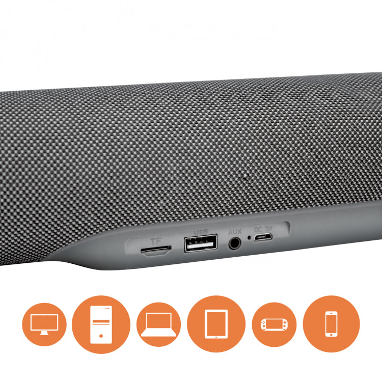 Techmade Soundbar Black 2.1 Tv Pc Notebook Grigio Casse Speaker Altoparlanti