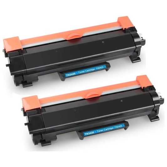 2 x TONER TN-2410 TN-2420 PER BROTHER MFC L2710DW L2710DN L2710 L2750DW L2730DW