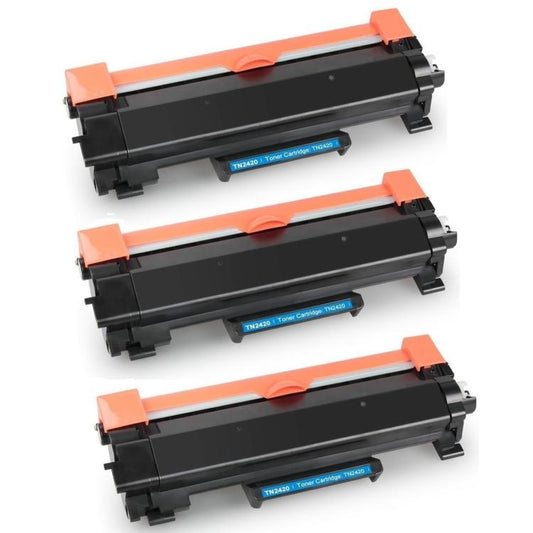 3 x TONER TN-2410 TN-2420 PER BROTHER MFC L2710DW L2710DN L2710 L2750DW L2730DW