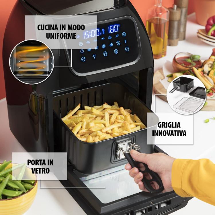 Tristar Friggitrice Ad Aria Xxl 10 Lt 4In1 1800W Digital Display 6964 Forno Nero