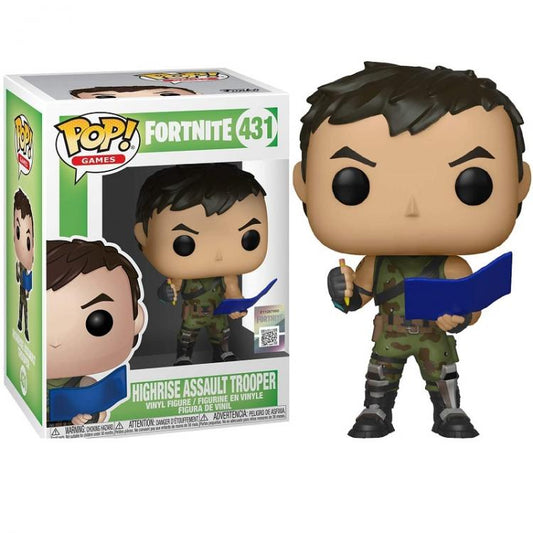 Funko Pop Games Fortnite Highrise Assault Trooper 431 Vinyl Figure Da Collezione