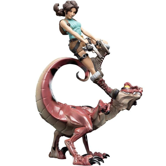 Weta Workshop Tomb Raider "Lara Vs Raptor" #2 Mini Epics Statuetta Figure 24Cm