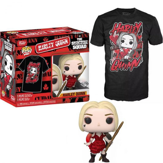 Funko Pop ! Tees Suicide Squad Harley Quinn Diamond Collection + T-Shirt Figure