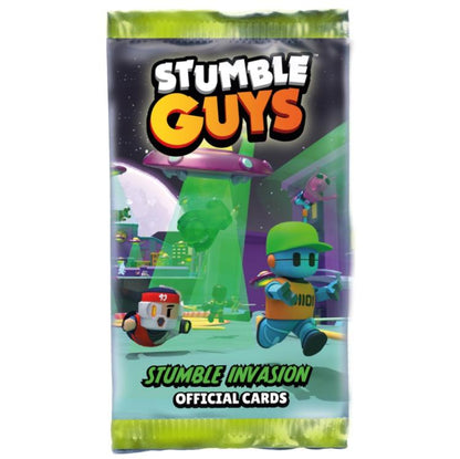 Stumble Guys 1 Bustina Cards Stumble Invasion Carte 4 Card Standard + 1 Speciale